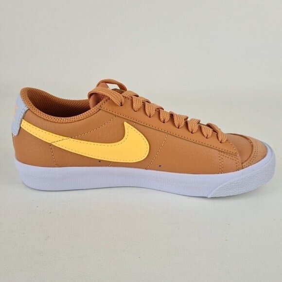Nike Blazer Low '77 GS DA4074 200 Amber Brown Shoes Leather - Picture 3 of 10